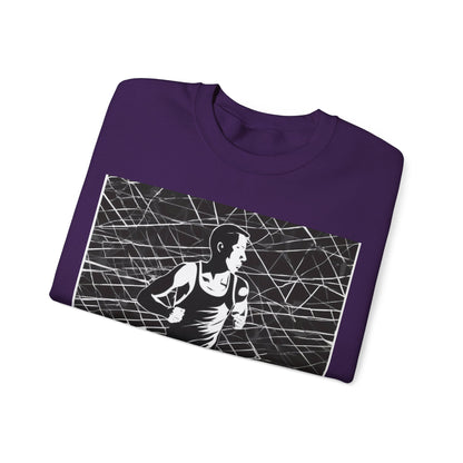 boostlete-headspace-scene-marathoner-speed-geometric-0816 — Unisex Heavy Blend Crewneck (G18000)