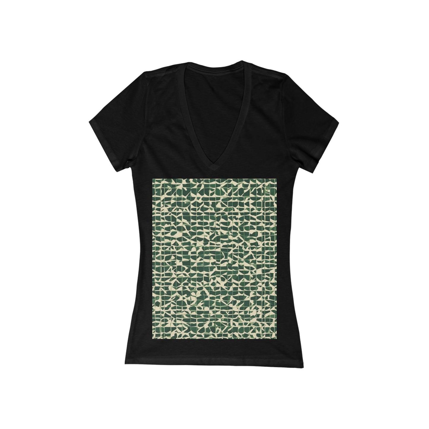 boostlete-iron-intent-pattern-plate-number-isometric-0099 — Women's Deep V-Neck Tee (B+C 6035)