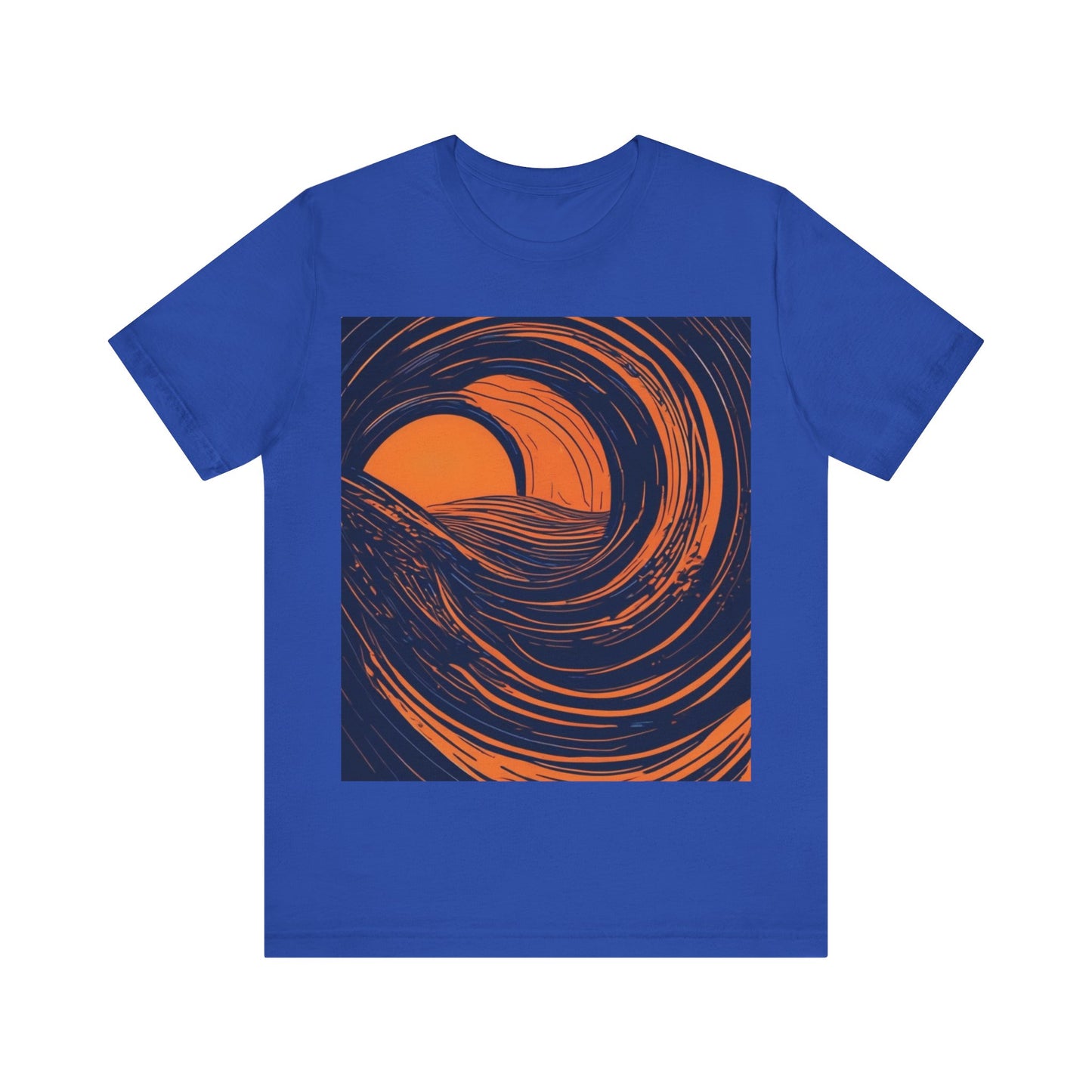 boostlete-rise-grind-icon-sunrise-speed-line-art-0202 — Unisex Jersey Short Sleeve (B+C 3001)