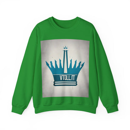 boostlete-am-crew-icon-crown-matte-industrial-0058 — Unisex Heavy Blend Crewneck Sweatshirt (Gildan)