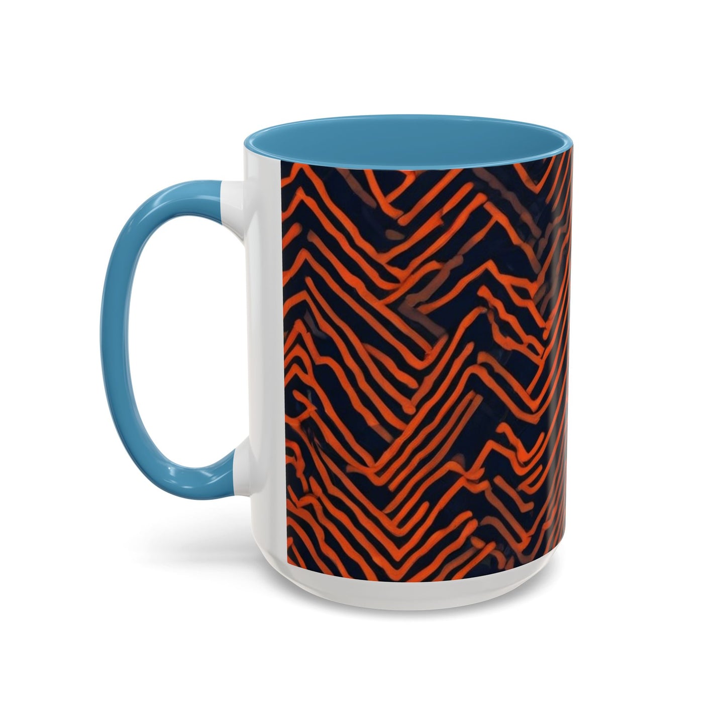 boostlete-field-day-pattern-ekg-modern-0087 — Accent Mug 11oz/15oz