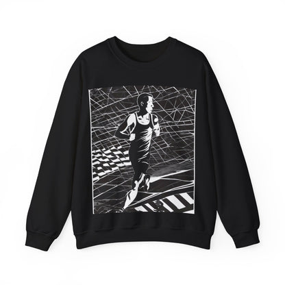 boostlete-headspace-scene-marathoner-speed-geometric-0816 — Unisex Heavy Blend Crewneck (G18000)