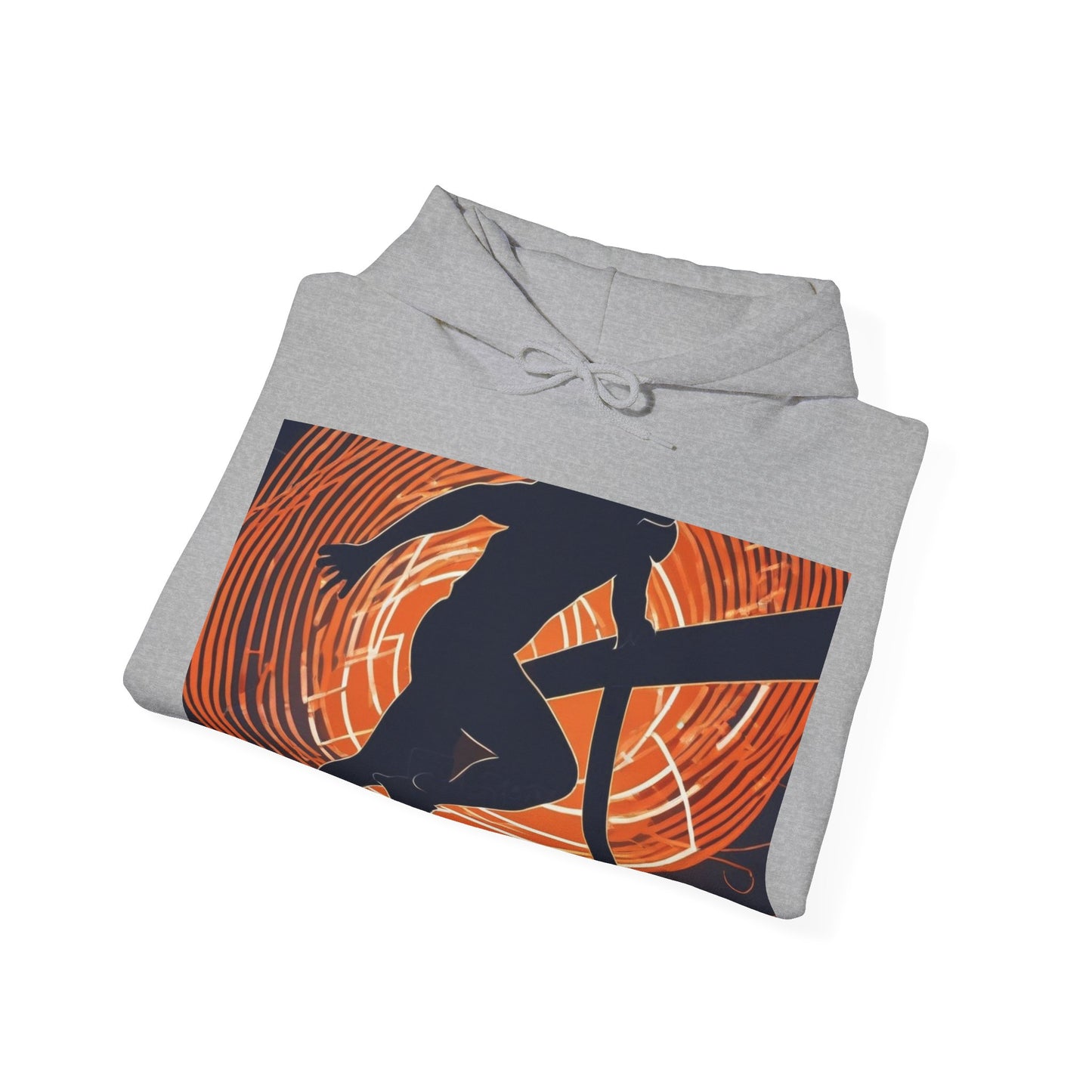 boostlete-iron-intent-scene-hurdler-neon-modern-0264 — Unisex Heavy Blend Hooded Sweatshirt (Gildan)