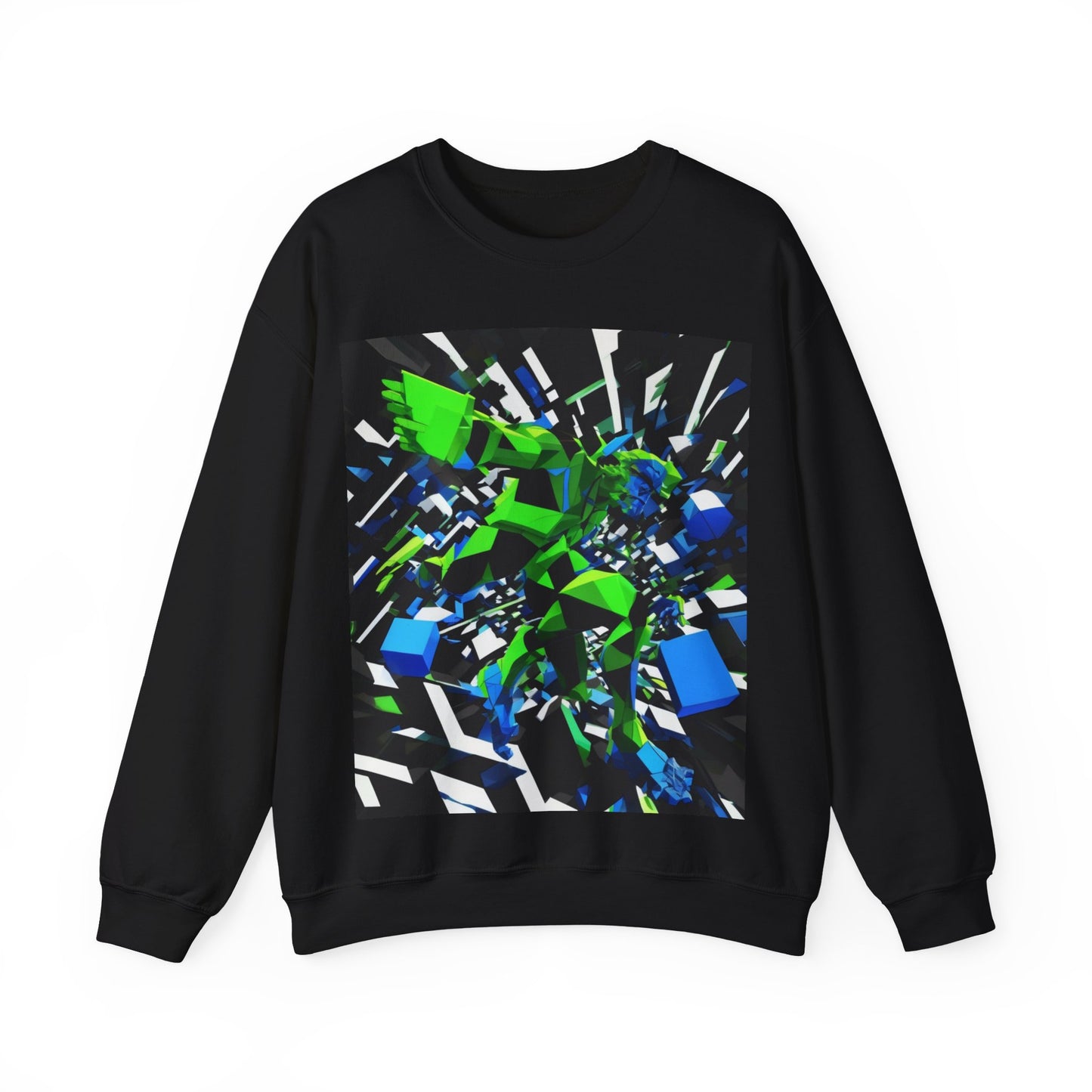 boostlete-pr-season-scene-sprinter-3d-geometric-0896 — Unisex Heavy Blend Crewneck (G18000)