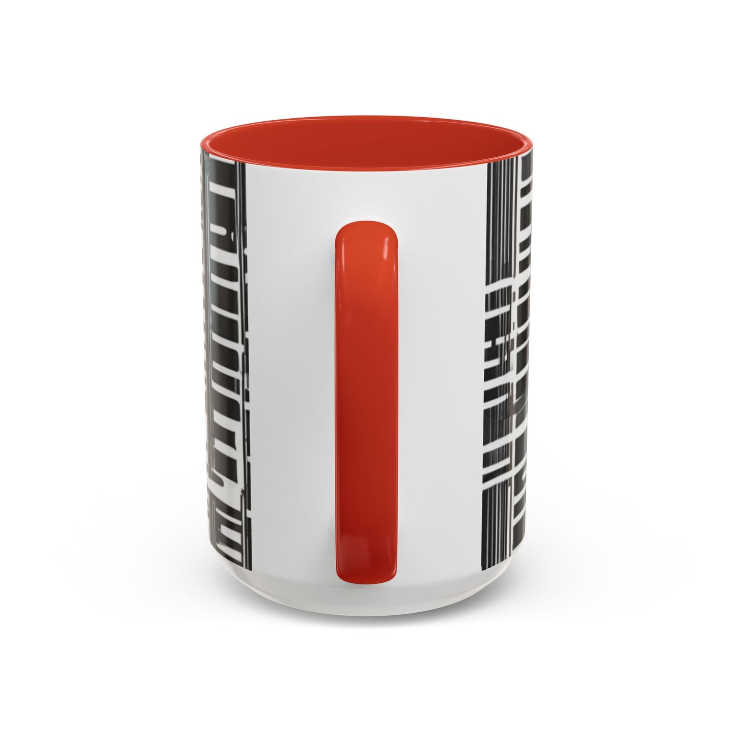 boostlete-iron-intent-pattern-barcode-line-art-0599 — Accent Mug 11/15oz