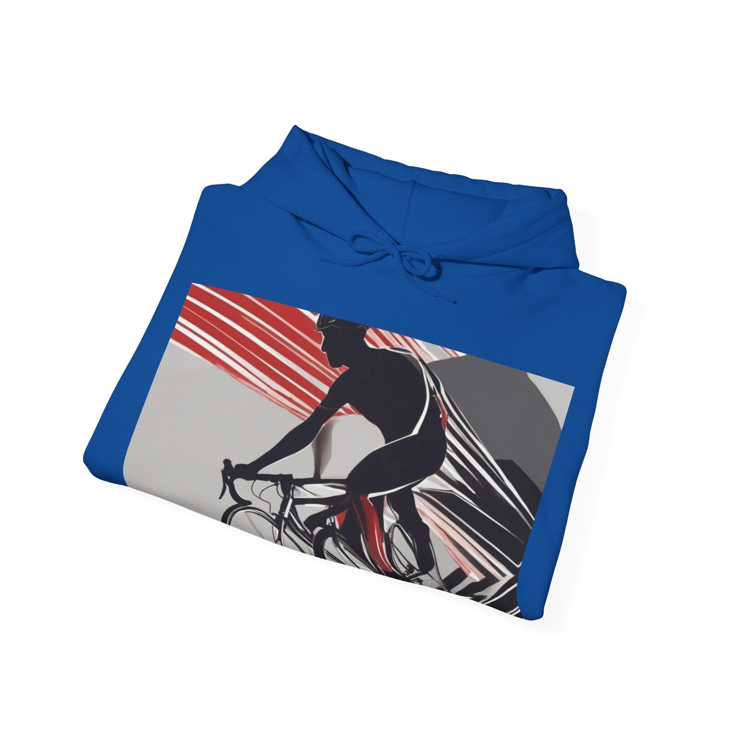 boostlete-boost-mode-scene-cyclist-speed-geometric-0208 — Unisex Heavy Blend Hooded Sweatshirt (Gildan)