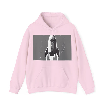 boostlete-field-day-icon-rocket-soft-monoline-1718 — Unisex Heavy Blend Hoodie (G18500)