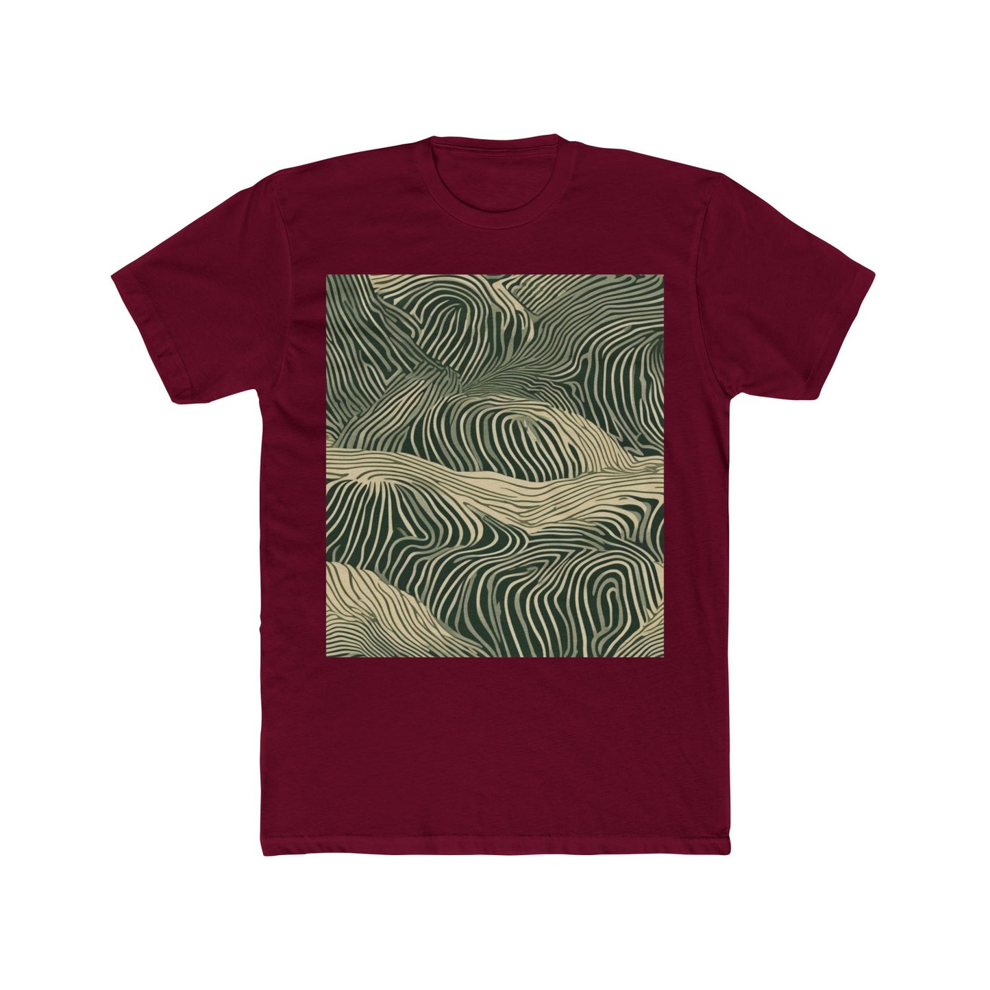 boostlete-rise-grind-pattern-topographic-modern-0403 — Unisex Cotton Crew Tee (NL 3600)