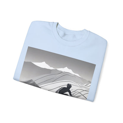 boostlete-recovery-progress-scene-cyclist-motion-vector-0808 — Unisex Heavy Blend Crewneck (G18000)