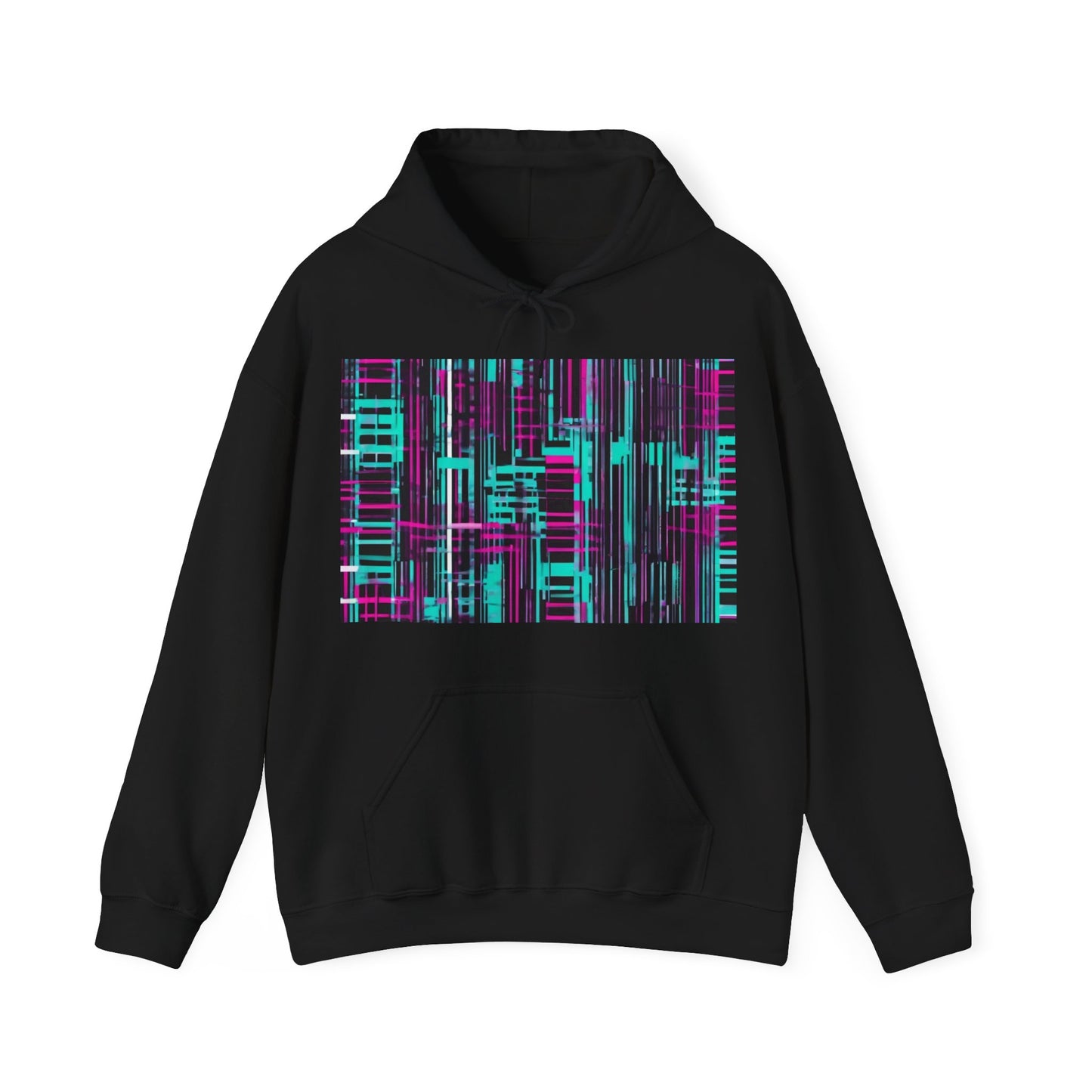 boostlete-field-day-pattern-barcode-retro-0275 — Unisex Heavy Blend Hooded Sweatshirt (Gildan)