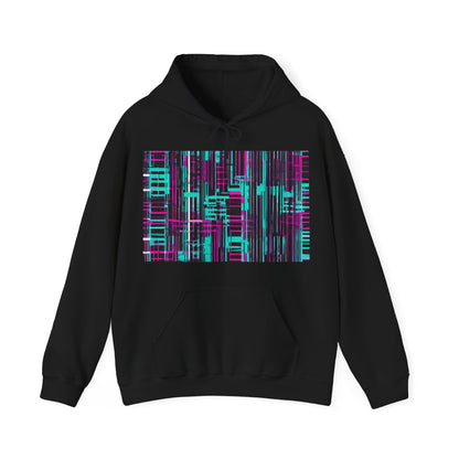 boostlete-field-day-pattern-barcode-retro-0275 — Unisex Heavy Blend Hooded Sweatshirt (Gildan)