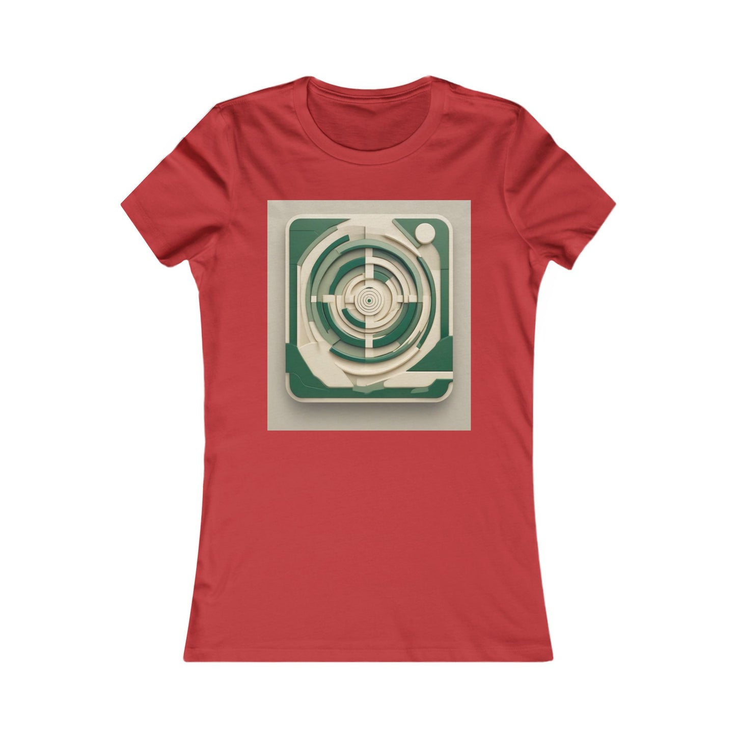 boostlete-mile-by-mile-icon-target-3d-modern-0306 — Women's Favorite Tee (B+C 6004)