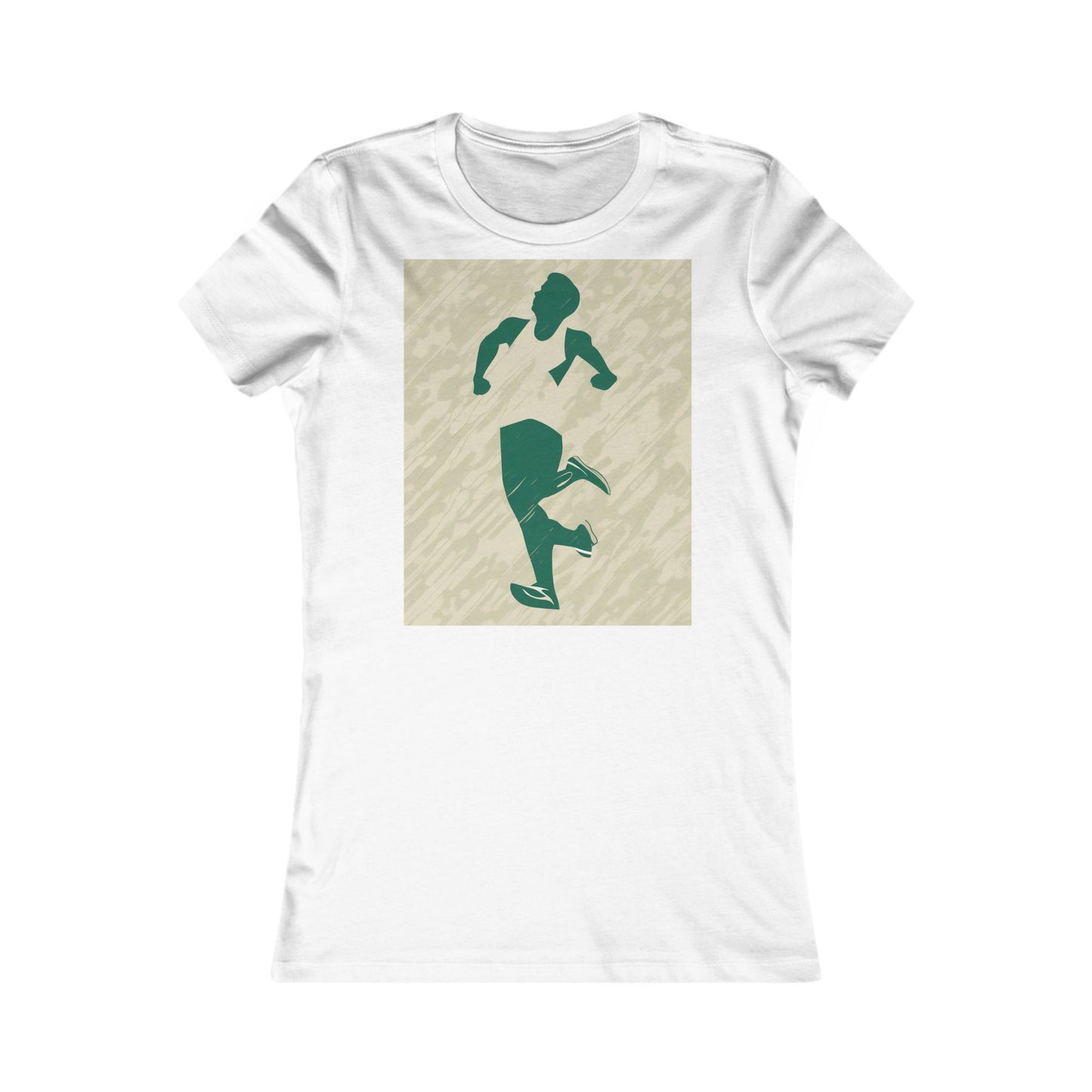 boostlete-am-crew-icon-runner-grainy-blueprint-0134 — Women's Favorite Tee (B+C 6004)