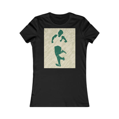 boostlete-am-crew-icon-runner-grainy-blueprint-0134 — Women's Favorite Tee (B+C 6004)