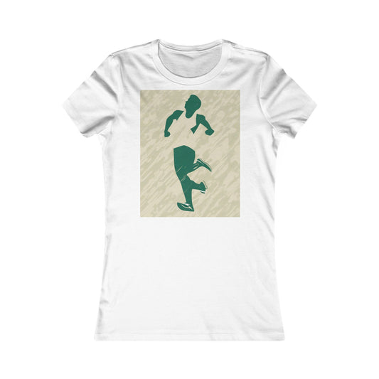 boostlete-am-crew-icon-runner-grainy-blueprint-0134 — Women's Favorite Tee (B+C 6004)