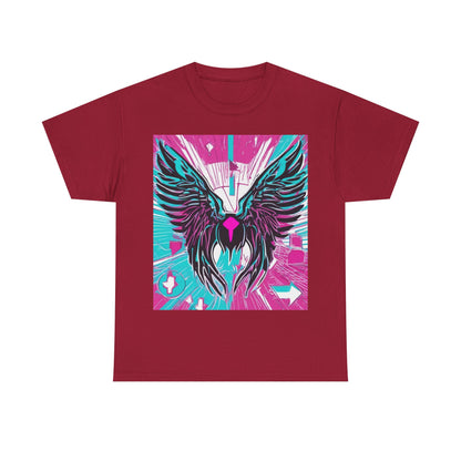 boostlete-am-crew-icon-wings-outline-line-art-0282 — Unisex Heavy Cotton Tee (Gildan 5000)