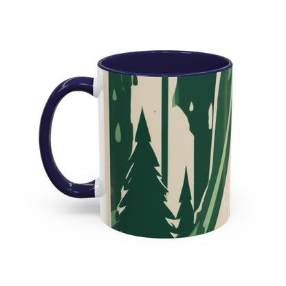boostlete-quiet-power-icon-water-glitch-retro-0186 — Accent Mug 11/15oz