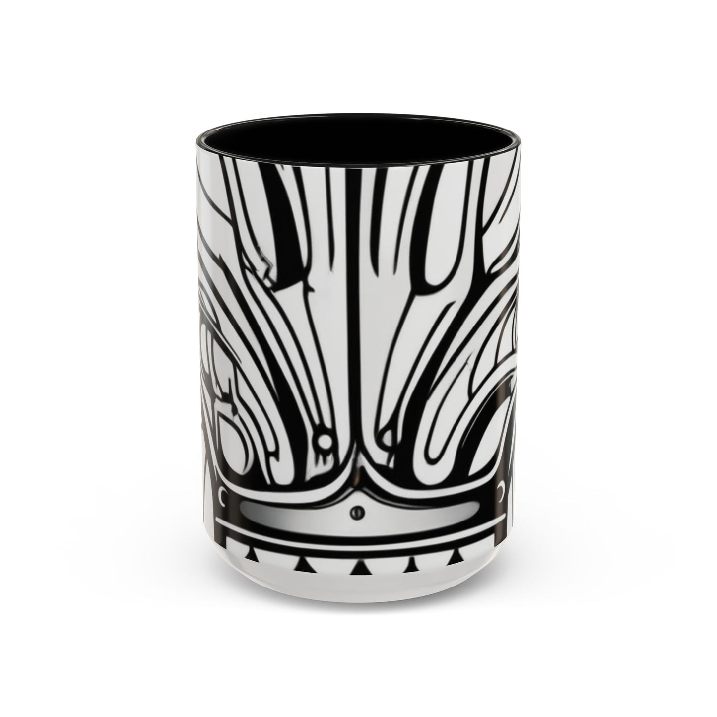 boostlete-boost-mode-icon-crown-offset-line-art-0190 — Accent Mug 11oz/15oz