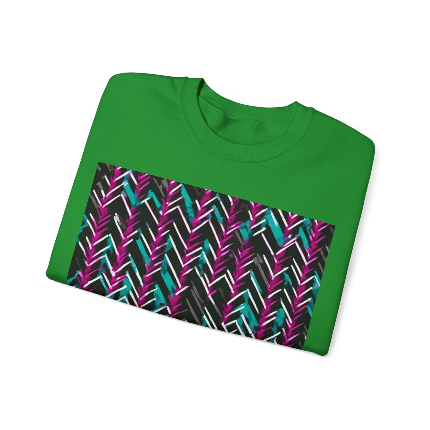 boostlete-recovery-progress-pattern-chevron-retro-0243 — Unisex Heavy Blend Crewneck (G18000)