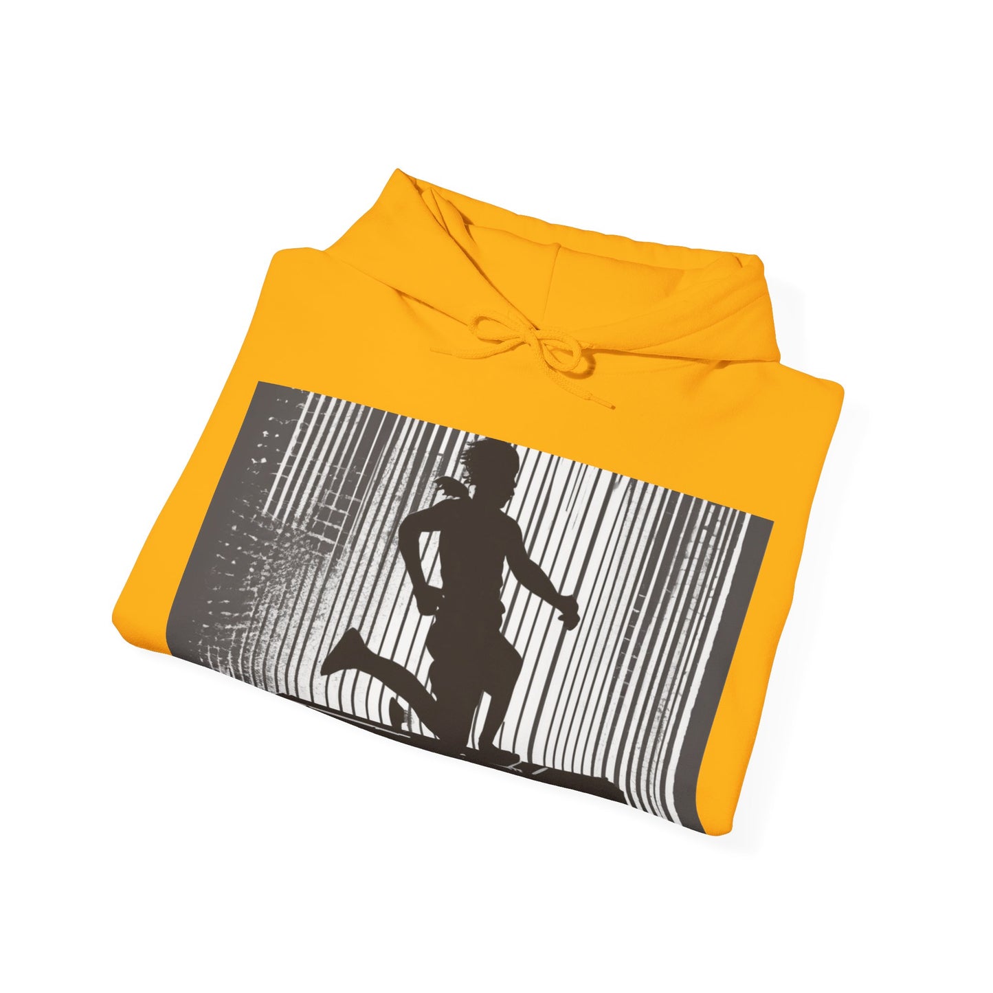 boostlete-am-crew-scene-hurdler-halftone-badge-0956 — Unisex Heavy Blend Hoodie (G18500)