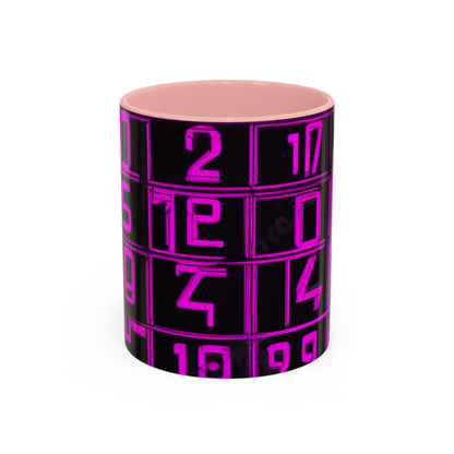 boostlete-iron-intent-pattern-plate-number-retro-0227 — Accent Mug 11oz/15oz