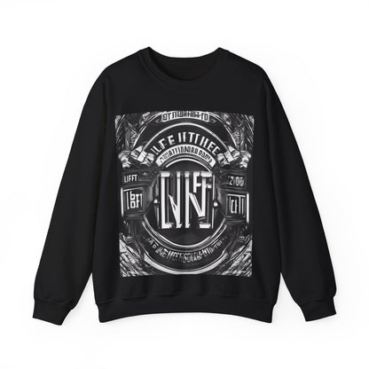 boostlete-am-crew-type-lift-the-standard-banner-engraved-0665 — Unisex Heavy Blend Crewneck (G18000)
