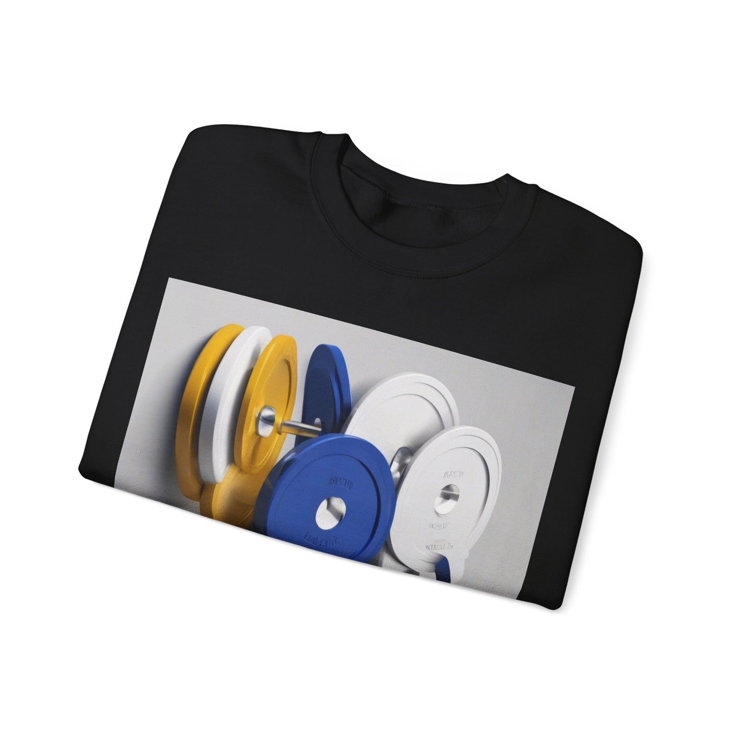 boostlete-field-day-icon-barbell-offset-geometric-0150 — Unisex Heavy Blend Crewneck Sweatshirt (Gildan)