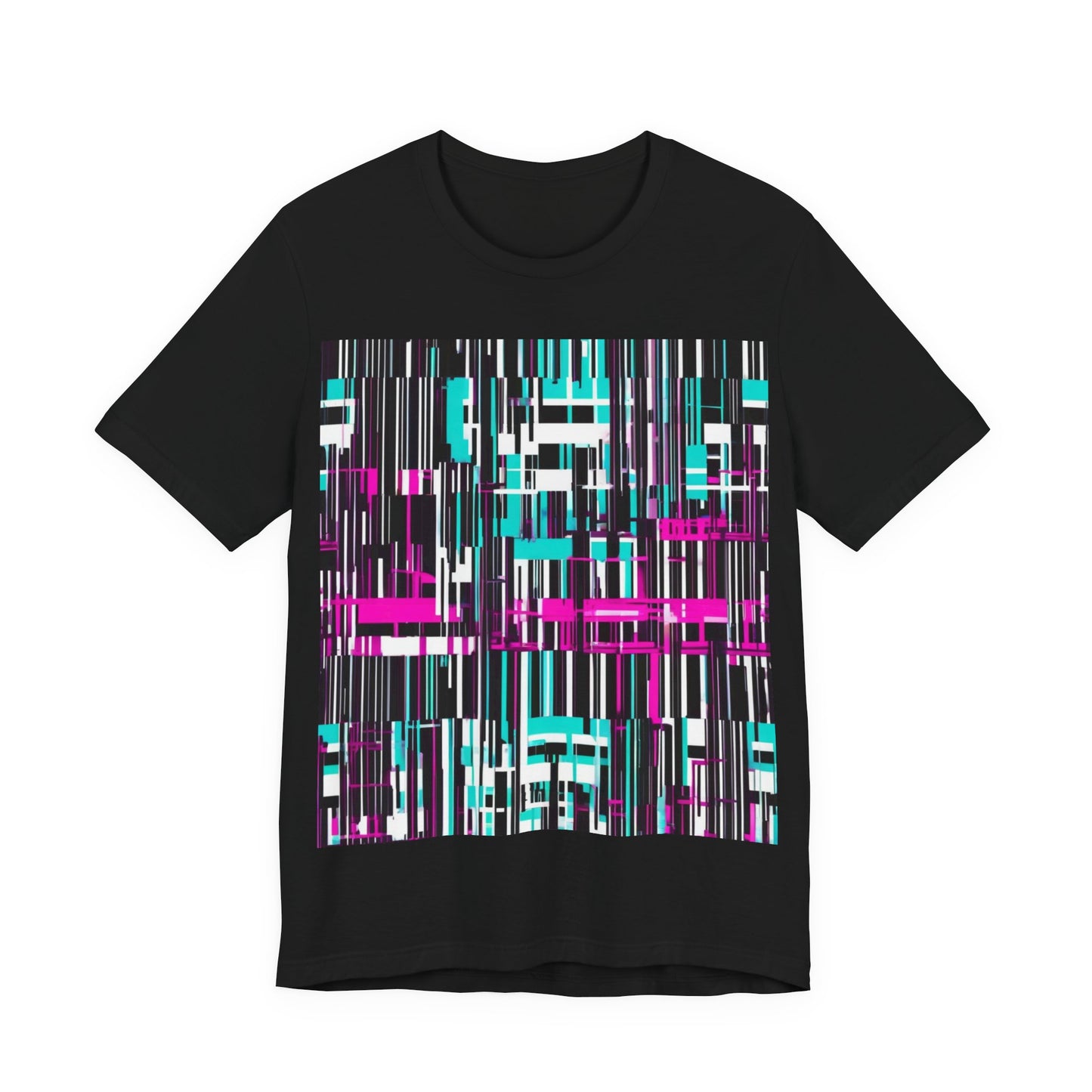 boostlete-am-crew-pattern-barcode-bold-0023 — Unisex Jersey Short Sleeve (B+C 3001)