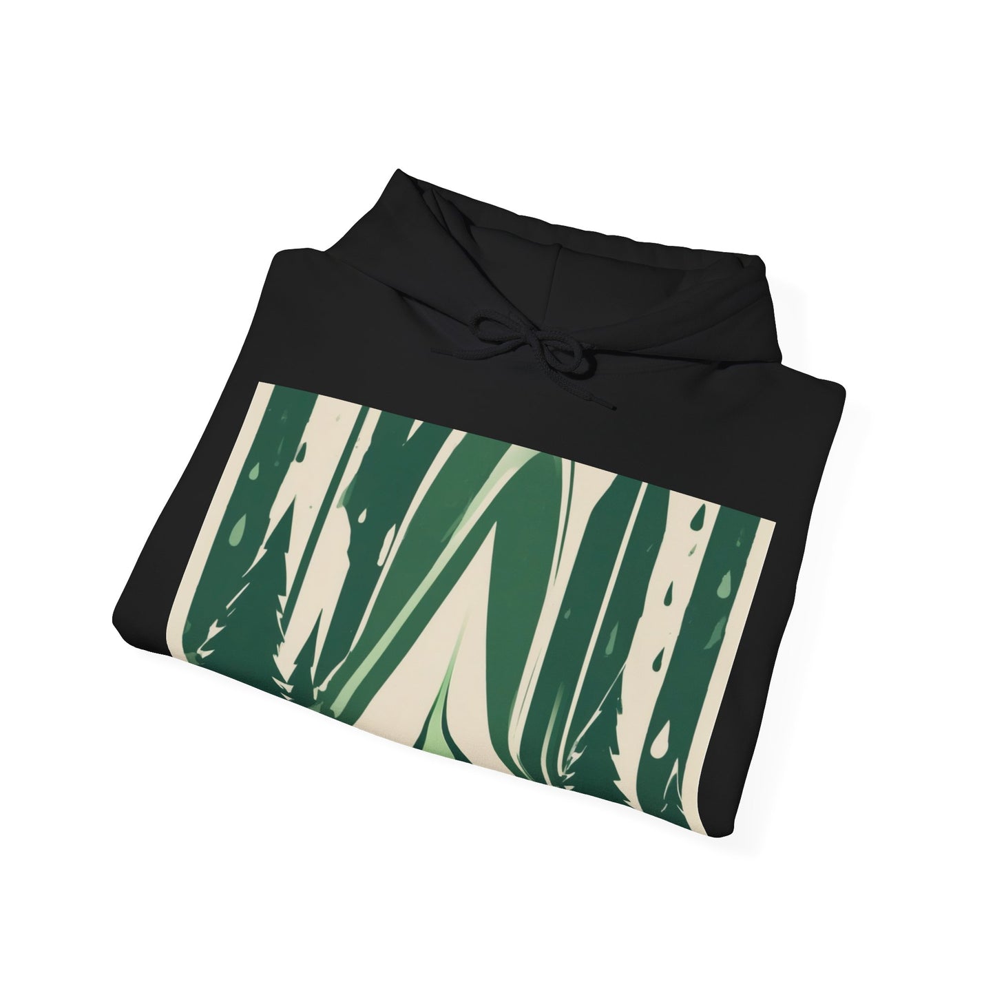 boostlete-quiet-power-icon-water-glitch-retro-0186 — Unisex Heavy Blend Hooded Sweatshirt (Gildan)