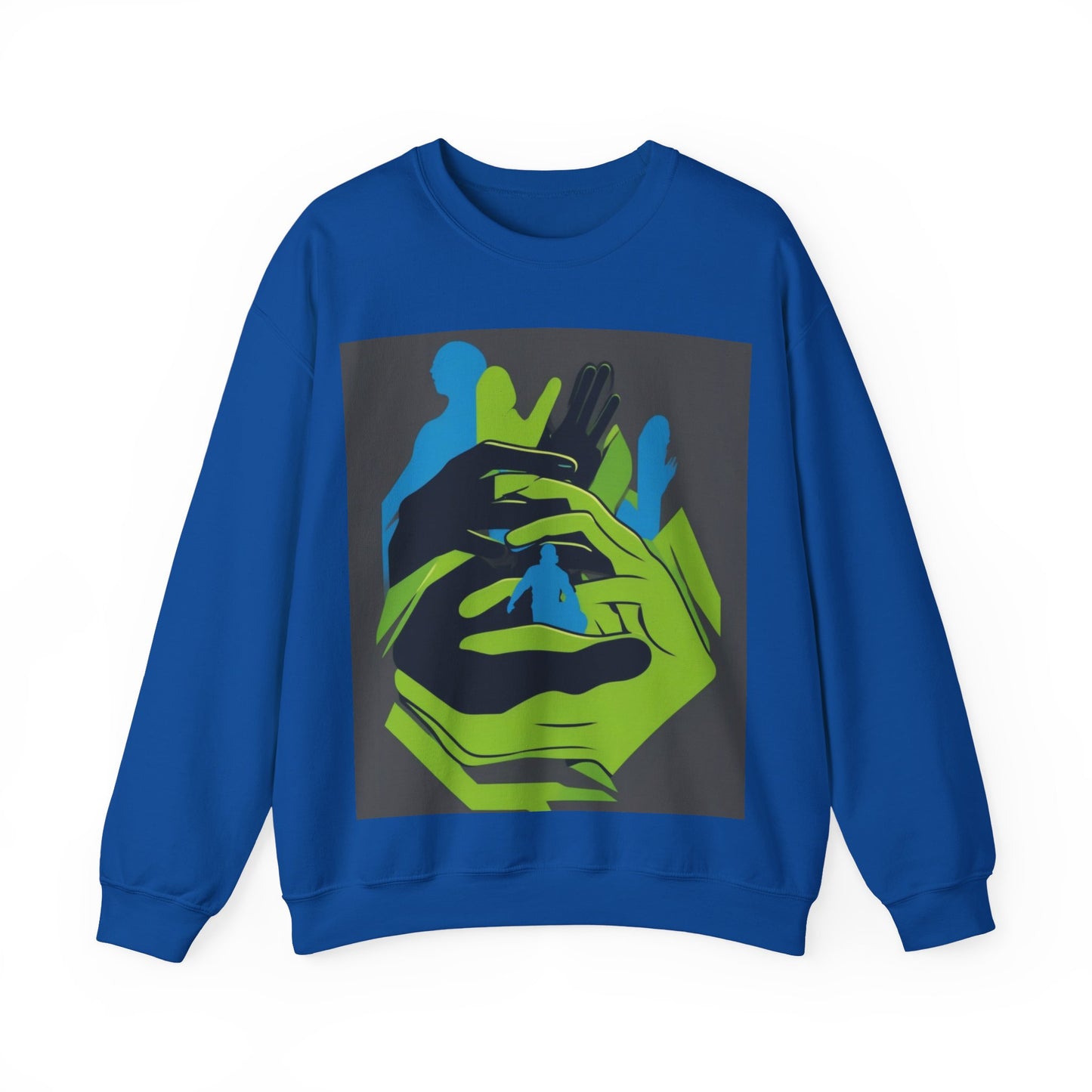 boostlete-mile-by-mile-scene-athlete-offset-modern-0824 — Unisex Heavy Blend Crewneck (G18000)