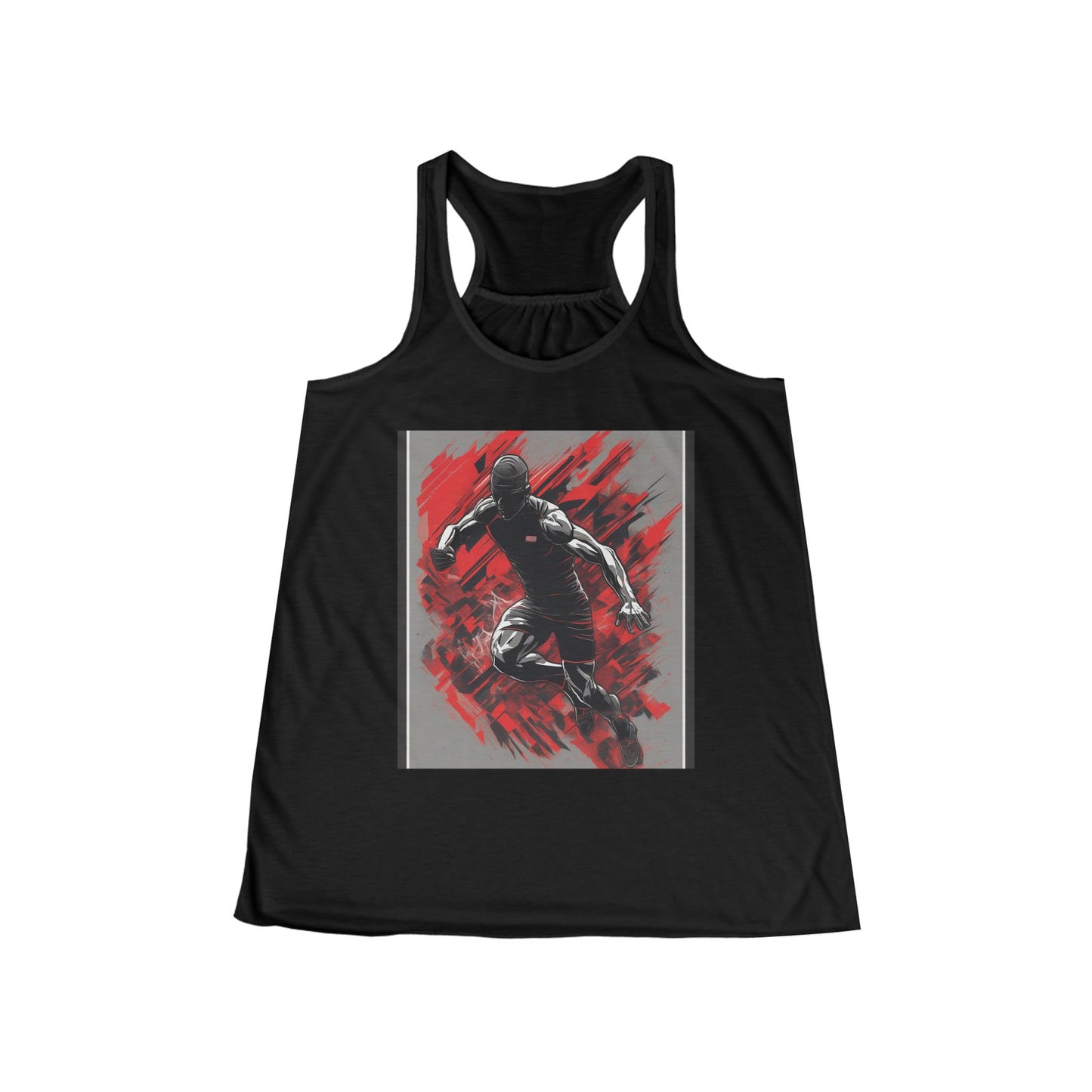 boostlete-field-day-scene-sprinter-glitch-badge-0284 — Women's Flowy Racerback Tank (B+C 8800)