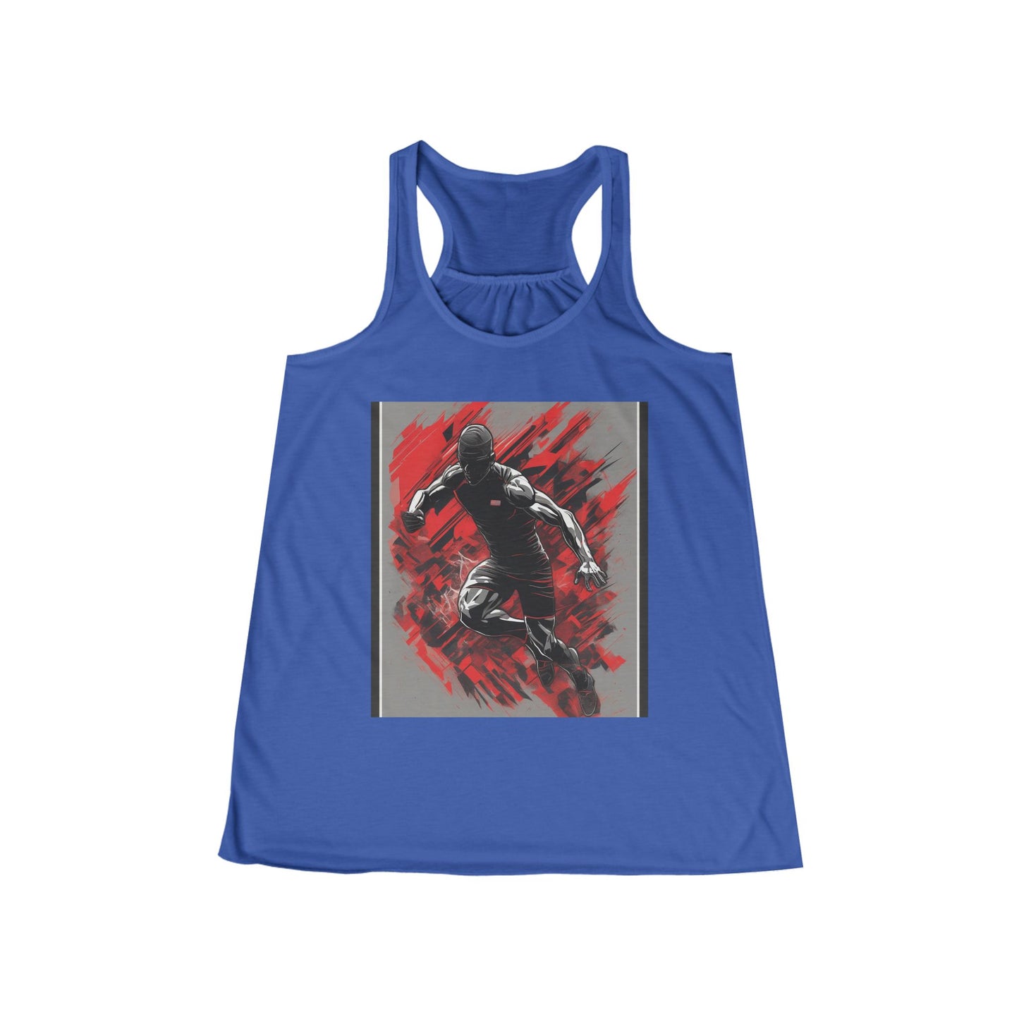 boostlete-field-day-scene-sprinter-glitch-badge-0284 — Women's Flowy Racerback Tank (B+C 8800)