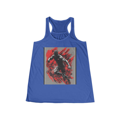 boostlete-field-day-scene-sprinter-glitch-badge-0284 — Women's Flowy Racerback Tank (B+C 8800)