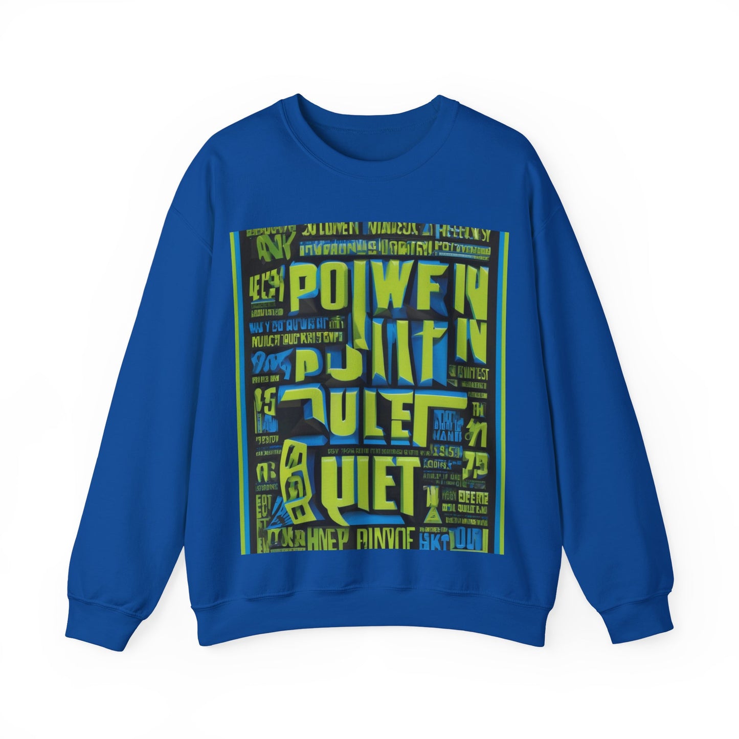 boostlete-am-crew-type-power-in-quiet-arc-paper-1481 — Unisex Heavy Blend Crewneck (G18000)