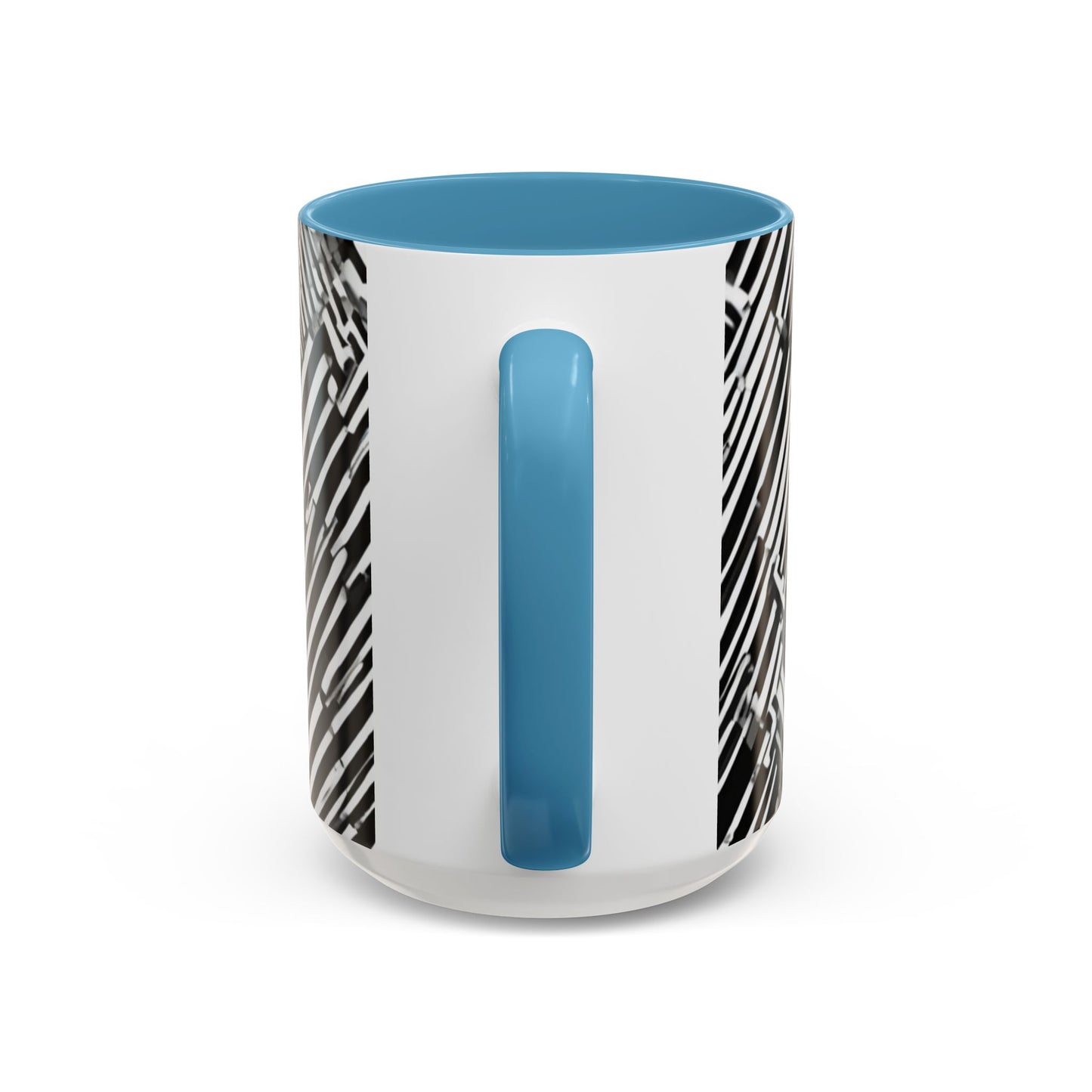 boostlete-mile-by-mile-pattern-barcode-monoline-0059 — Accent Mug 11oz/15oz