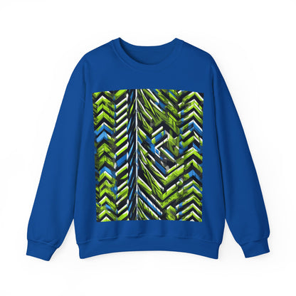 boostlete-rise-grind-pattern-chevron-isometric-0195 — Unisex Heavy Blend Crewneck Sweatshirt (Gildan)