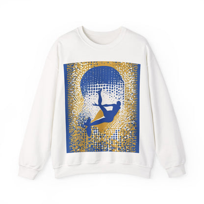boostlete-field-day-icon-swimmer-halftone-paper-0246 — Unisex Heavy Blend Crewneck Sweatshirt (Gildan)