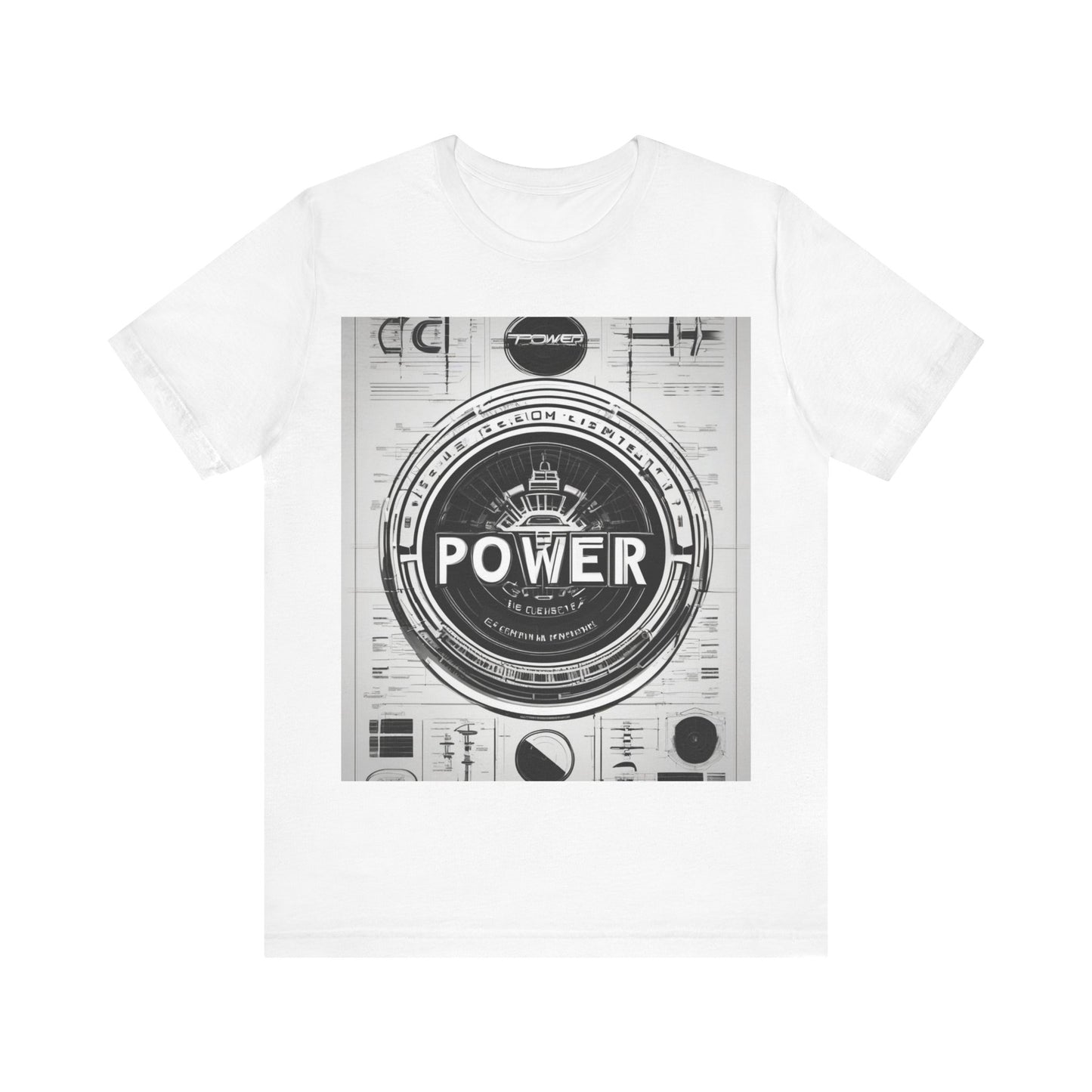 boostlete-boost-mode-type-power-in-quiet-badge-blueprint-0245 — Unisex Jersey Short Sleeve (B+C 3001)