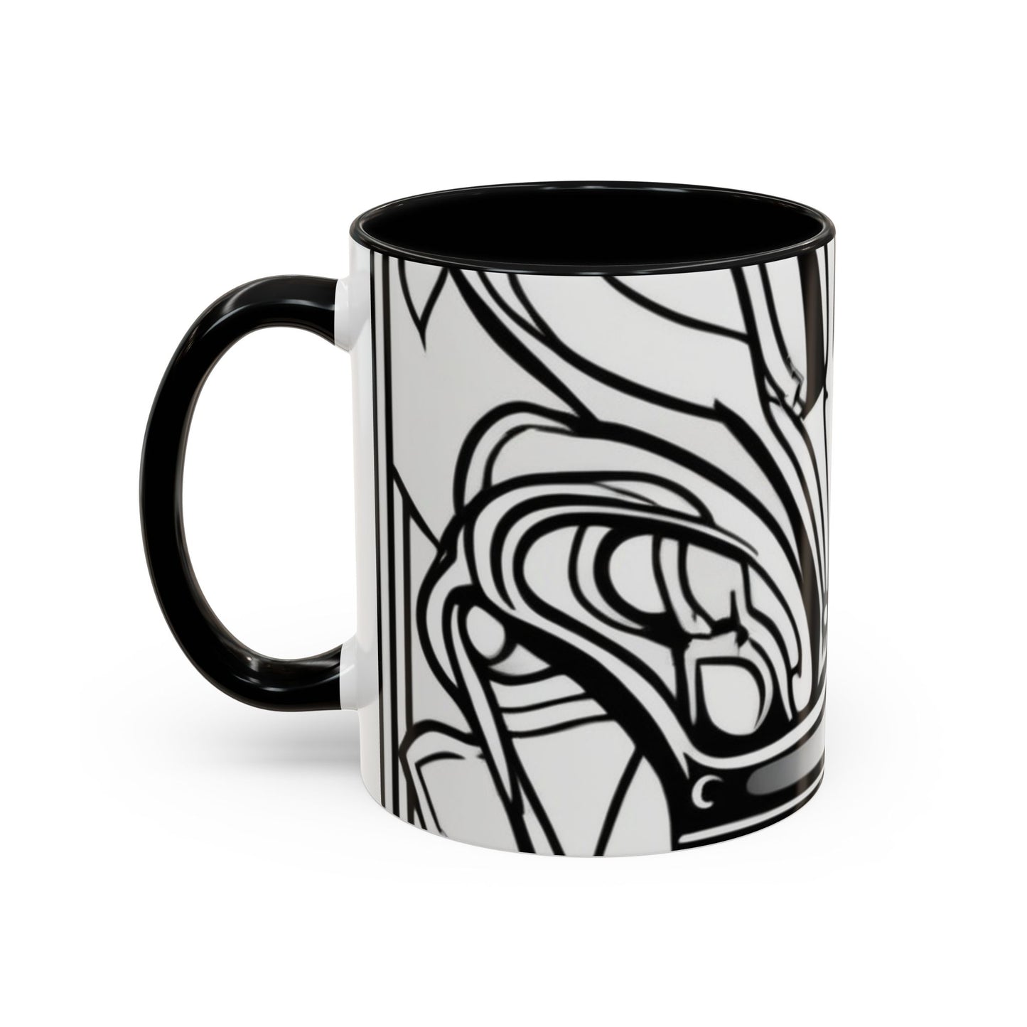 boostlete-boost-mode-icon-crown-offset-line-art-0190 — Accent Mug 11oz/15oz