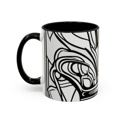 boostlete-boost-mode-icon-crown-offset-line-art-0190 — Accent Mug 11oz/15oz