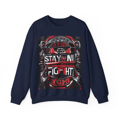 boostlete-rise-grind-type-stay-in-the-fight-banner-retro-1441 — Unisex Heavy Blend Crewneck (G18000)
