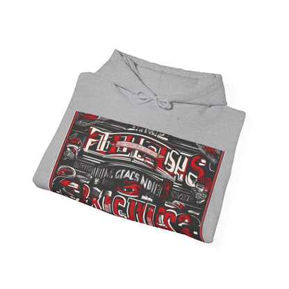 boostlete-iron-intent-type-sin-excusas-arc-retro-0157 — Unisex Heavy Blend Hooded Sweatshirt (Gildan)