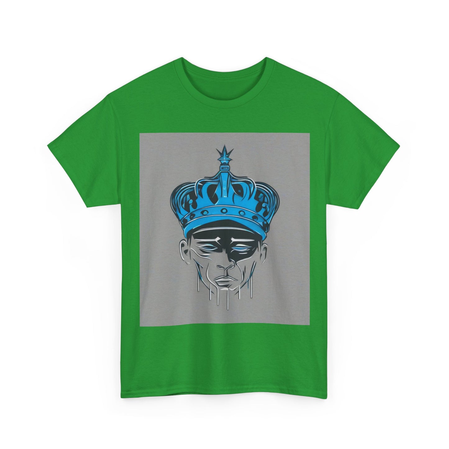 boostlete-am-crew-icon-crown-grainy-monoline-0022 — Unisex Heavy Cotton Tee (Gildan 5000)