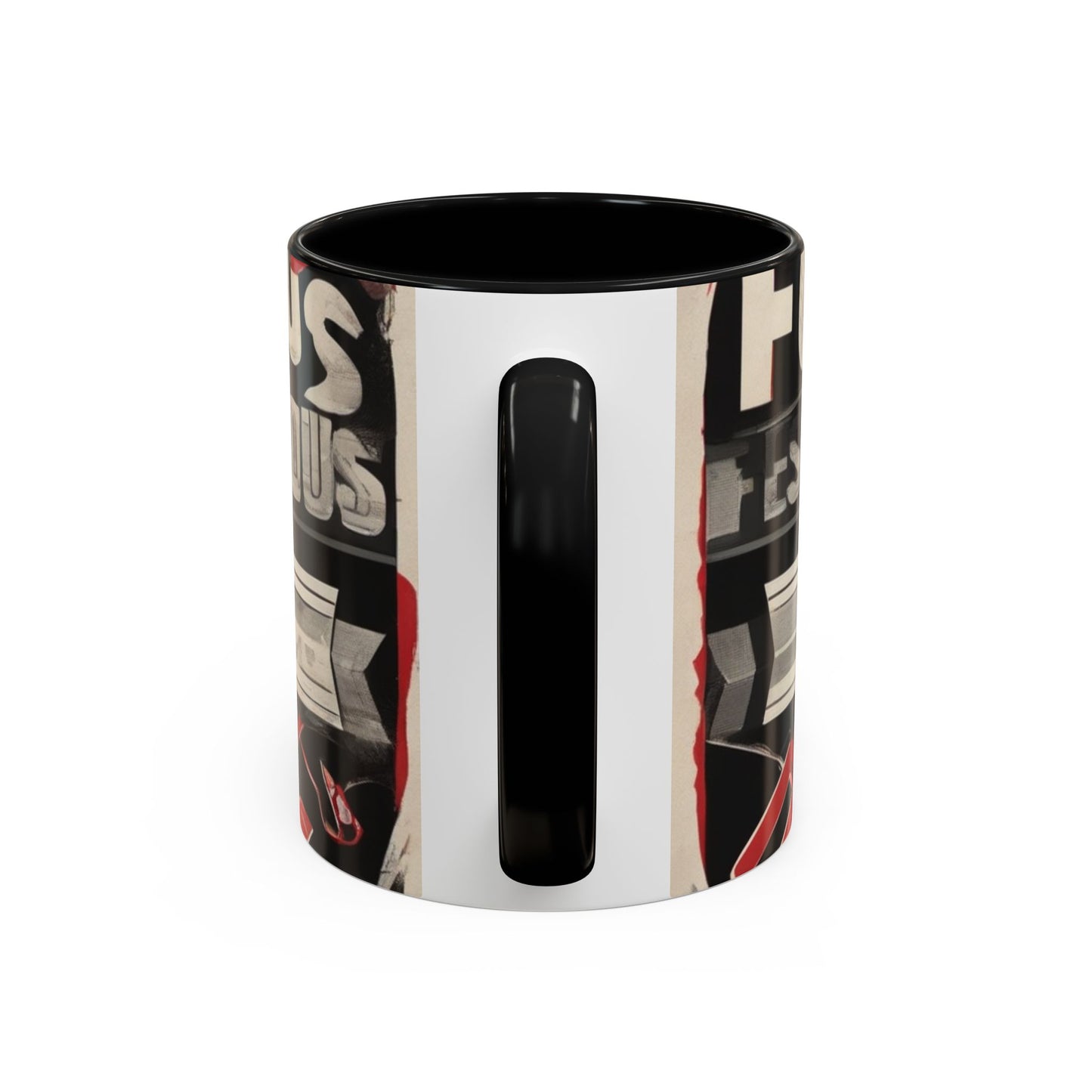 boostlete-mile-by-mile-type-focus-over-feelings-split-retro-0841 — Accent Mug 11/15oz