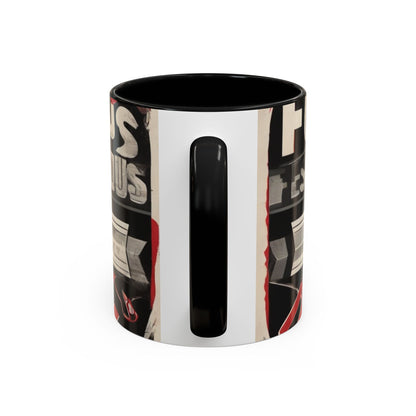 boostlete-mile-by-mile-type-focus-over-feelings-split-retro-0841 — Accent Mug 11/15oz
