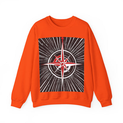 boostlete-boost-mode-icon-compass-chalk-vector-1382 — Unisex Heavy Blend Crewneck (G18000)