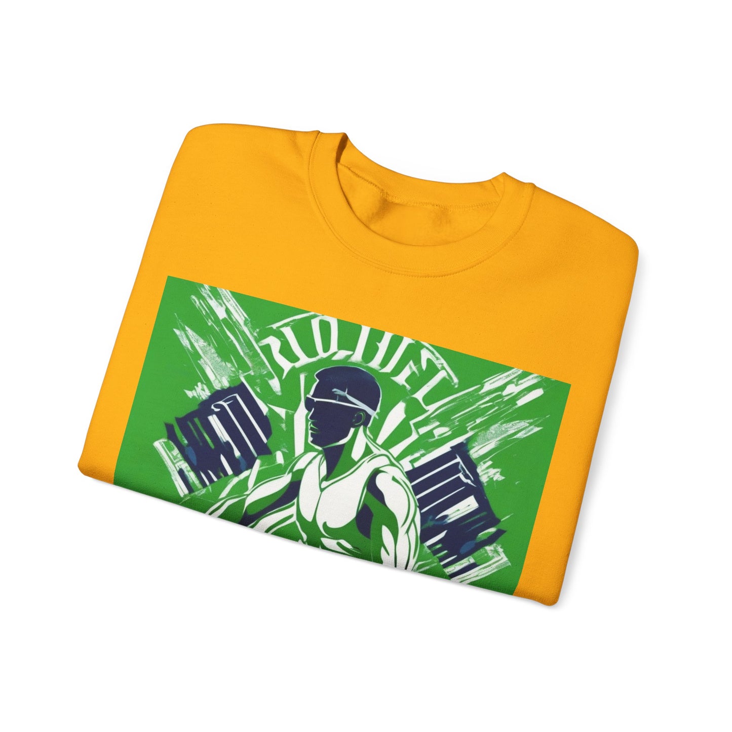 boostlete-am-crew-scene-rower-grainy-bold-0172 — Unisex Heavy Blend Crewneck Sweatshirt (Gildan)