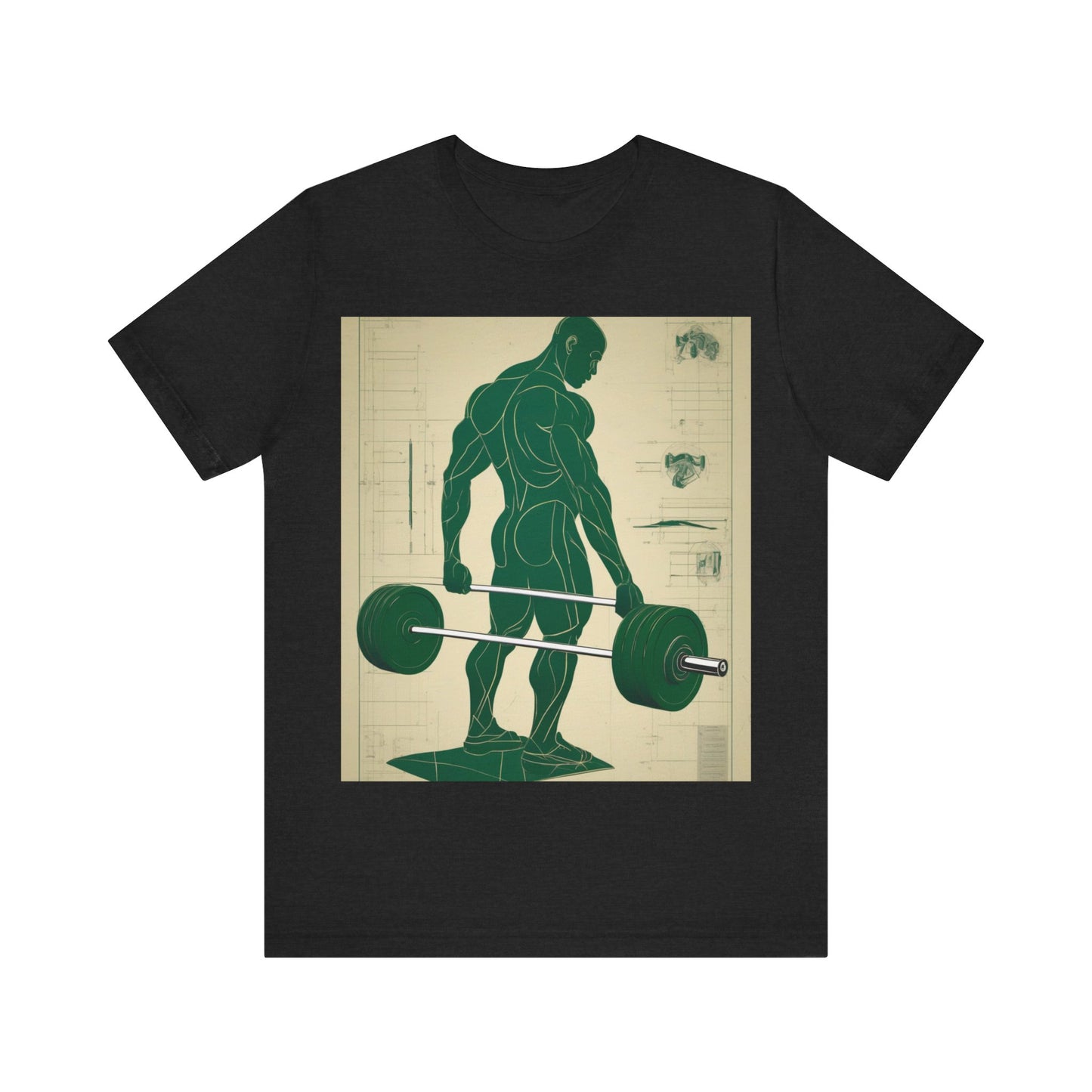 boostlete-recovery-progress-scene-deadlift-3d-blueprint-0236 — Unisex Jersey Short Sleeve (B+C 3001)