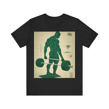 boostlete-recovery-progress-scene-deadlift-3d-blueprint-0236 — Unisex Jersey Short Sleeve (B+C 3001)
