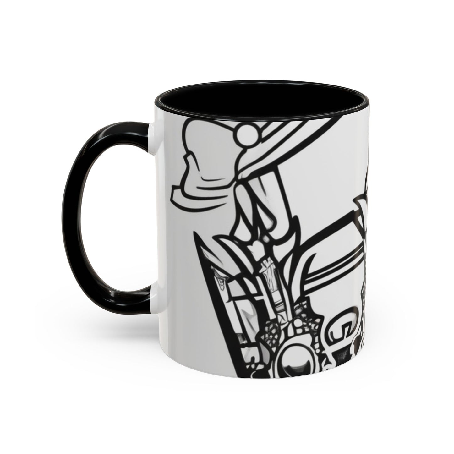 boostlete-quiet-power-icon-crown-outline-badge-0130 — Accent Mug 11oz/15oz